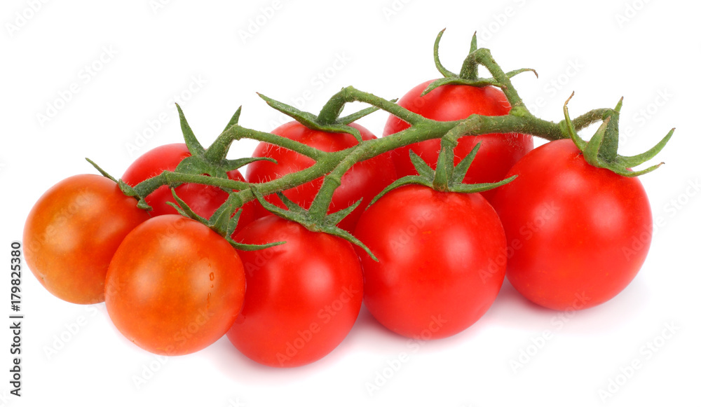 cherry tomatoes isolated on a white background