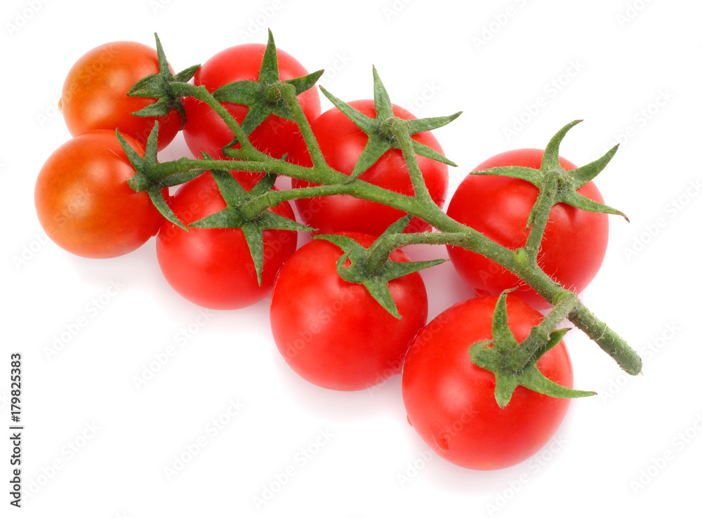 cherry tomatoes isolated on a white background