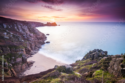 Sunrise at Porthcurno, Cornwall