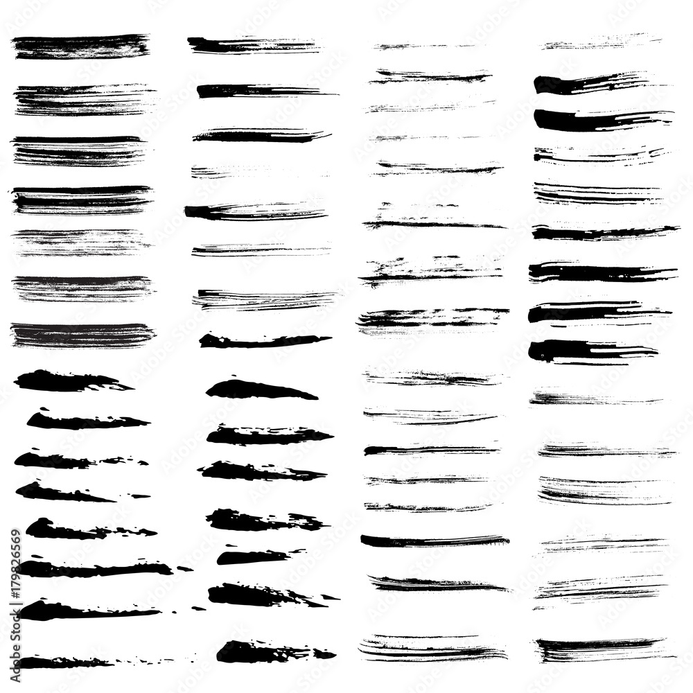 Ink vector brush strokes set. Vector illustration. Grunge hand drawn watercolor texture. Ink vector brush strokes set. Vector illustration. Grunge hand drawn watercolor texture.