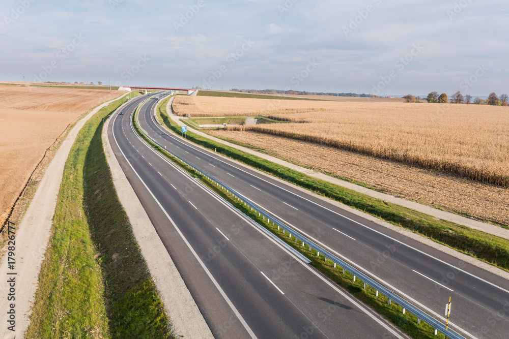 Fototapeta premium aerial view of the highway
