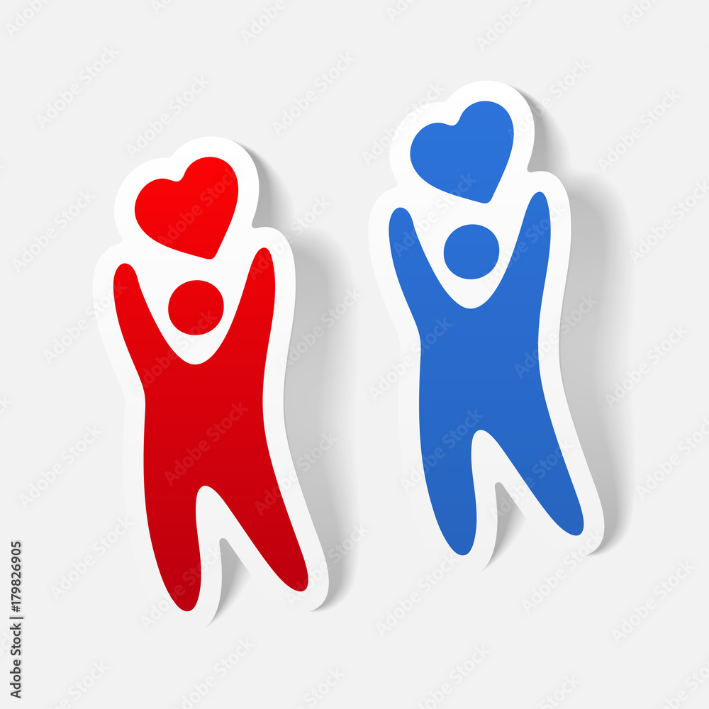 realistic design element: happiness people realistic design element: happiness people