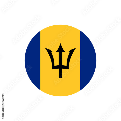 Barbados flag, official colors and proportion correctly. Vector illustration