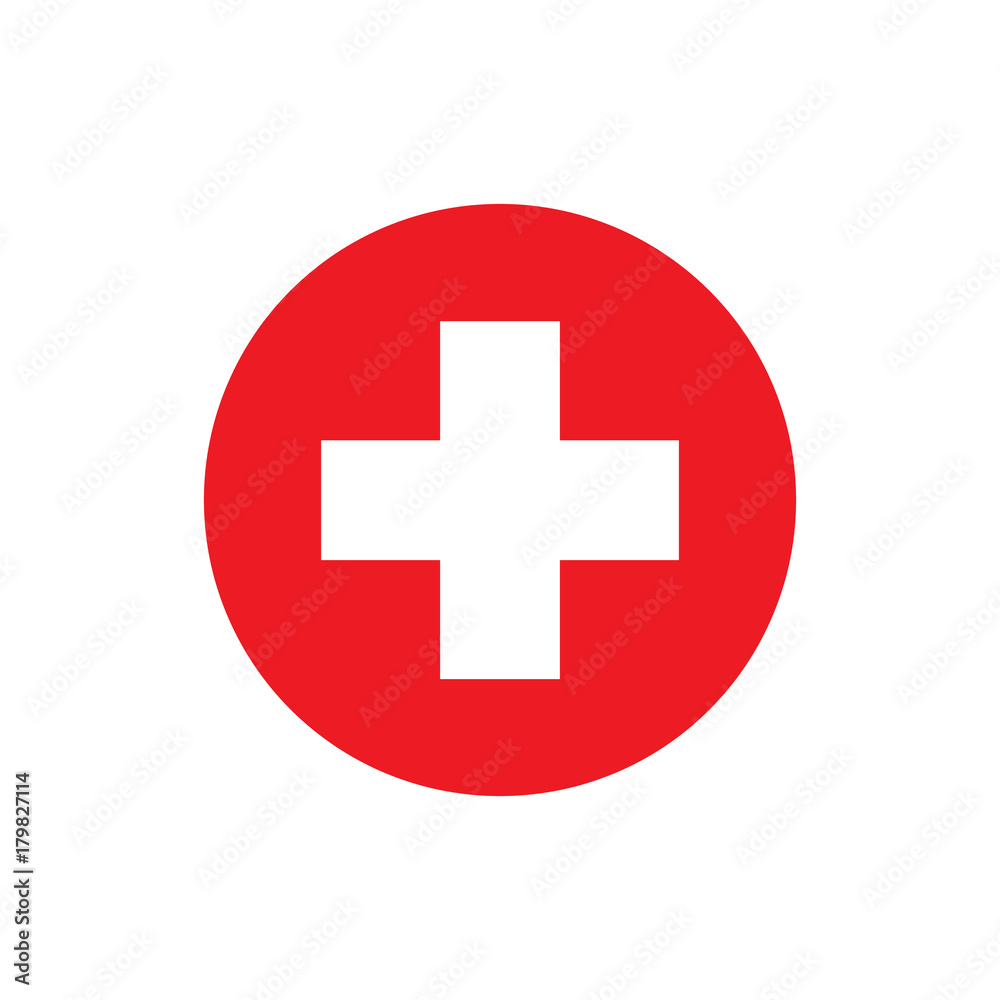 Fototapeta premium Switzerland flag, official colors and proportion correctly. National Swiss flag. Vector illustration