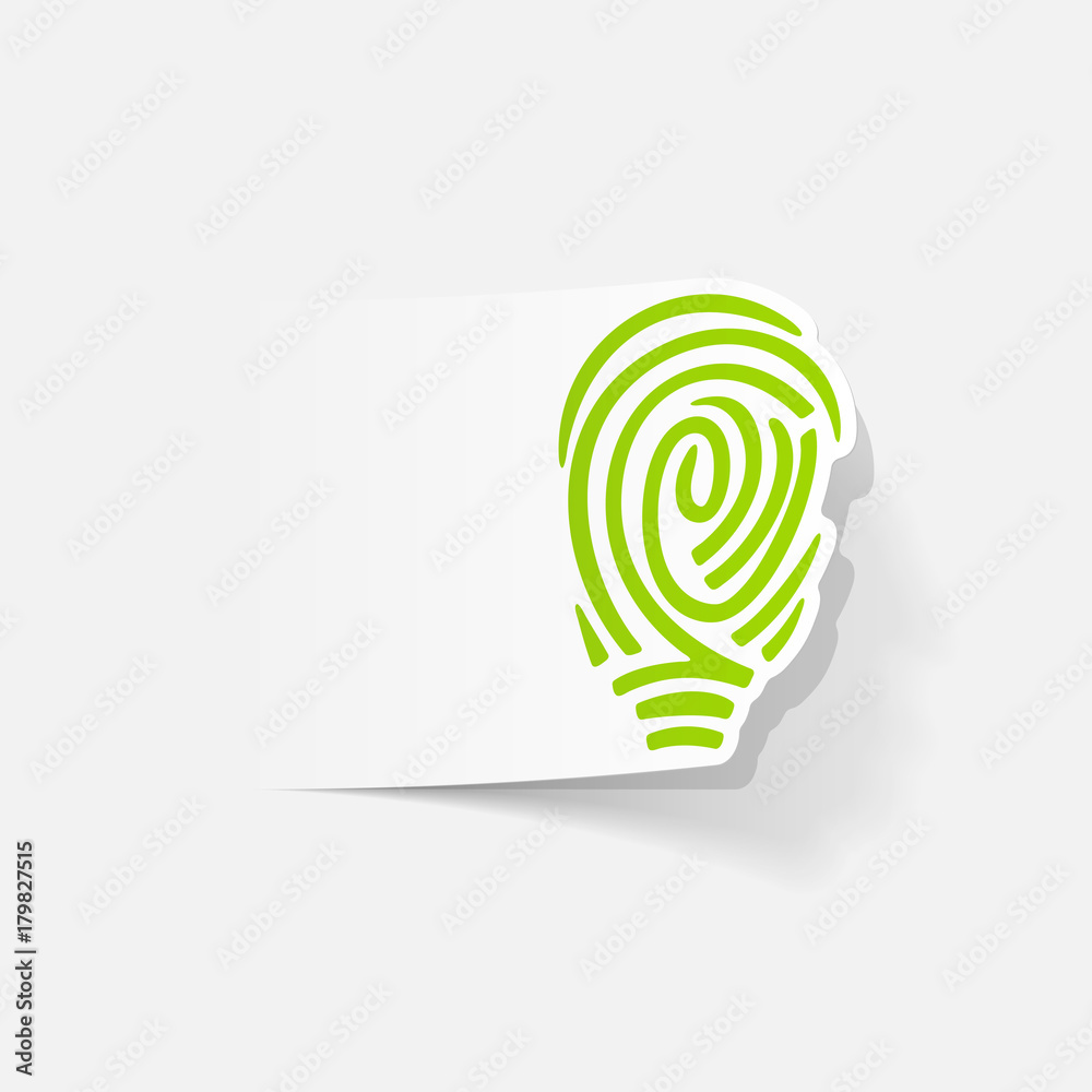 realistic design element: fingerprint realistic design element: fingerprint