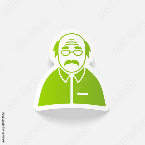realistic design element. senior citizens