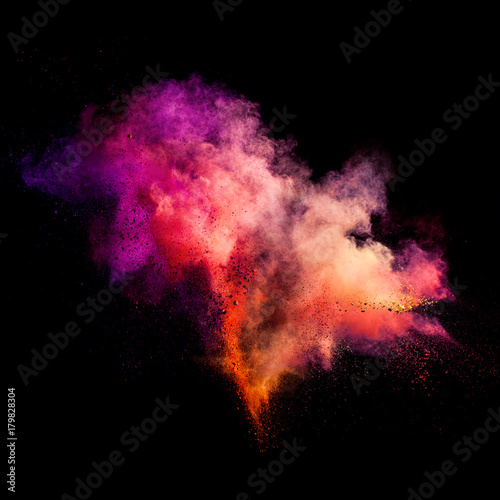 Freeze motion of colorful dust