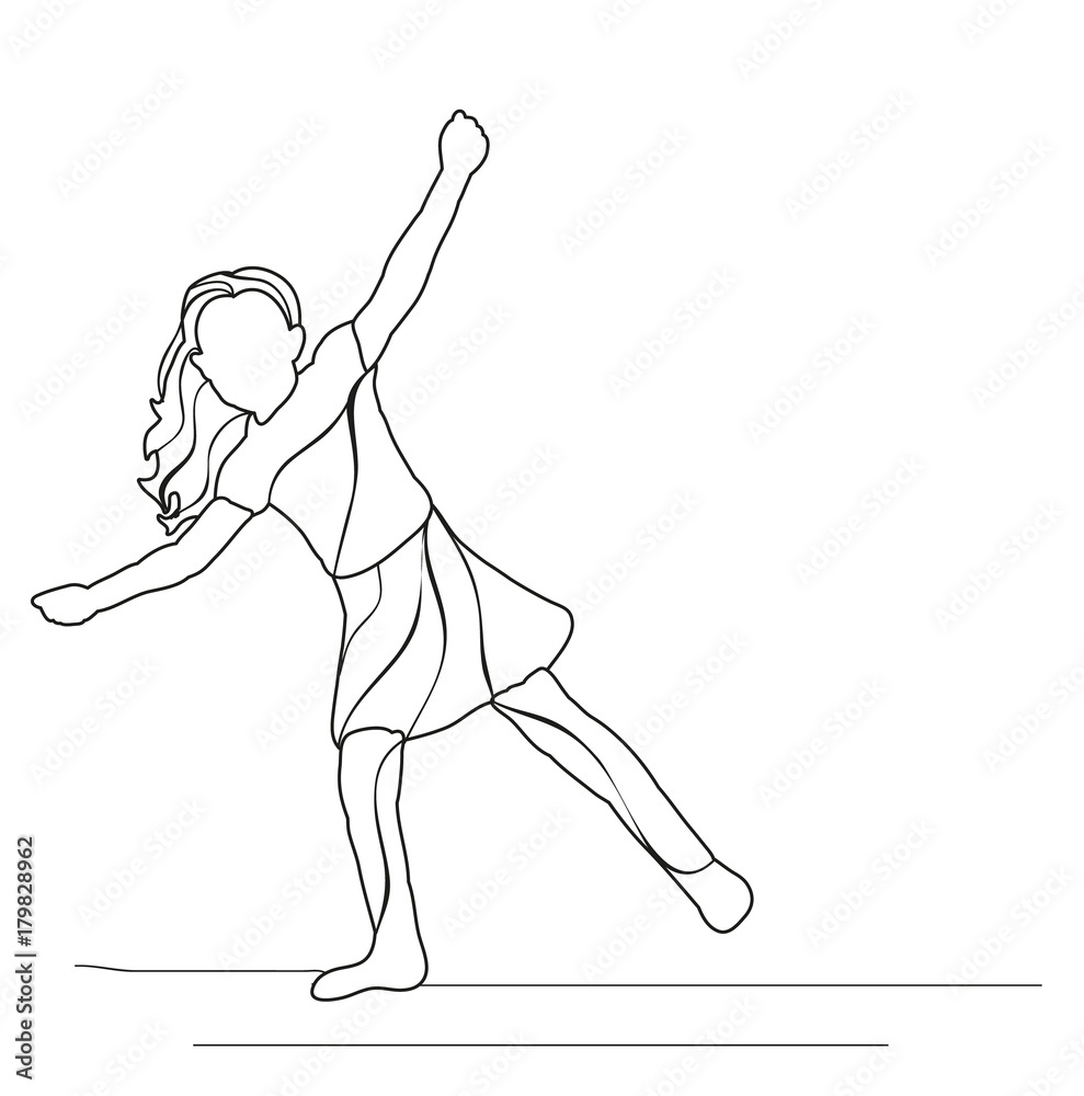 Fototapeta premium sketch child