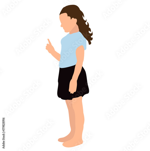 little girl scolds