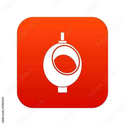 Urinal or chamber pot for men icon digital red