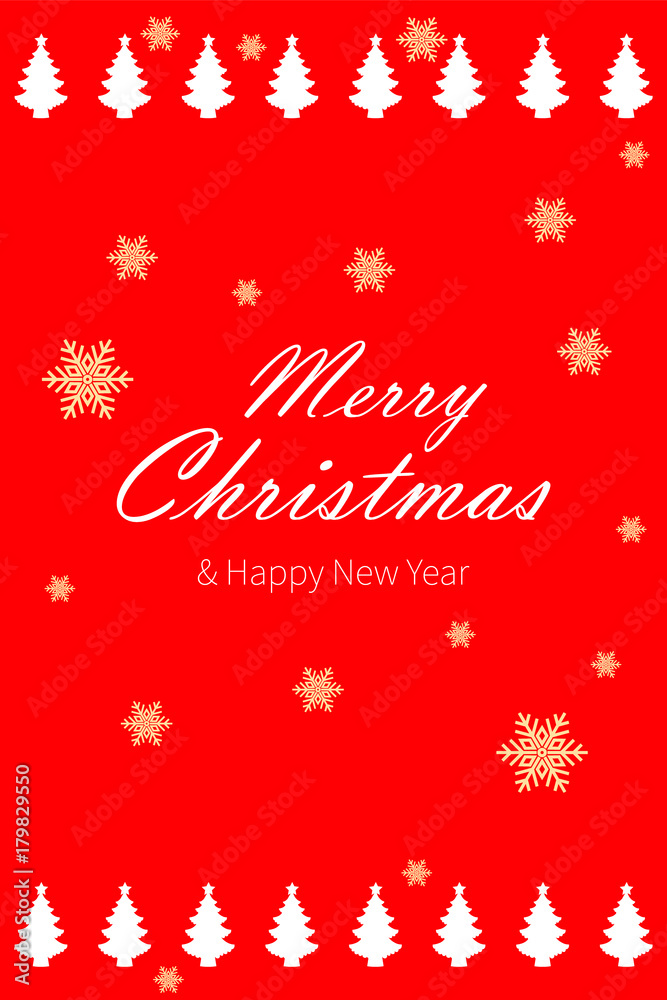 Happy New Year design on red background with decoration and an inscription. Merry Christmas vector illustration. Holiday greeting. Happy New Year design on red background with decoration and an inscription. Merry Christmas vector illustration. Holiday greeting.