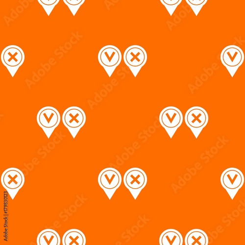 Tick affirmative and negative pattern seamless