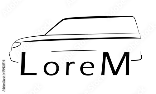 Car lines logo suv Vector Illustration