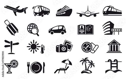 Travel Icons. Vector illustration
