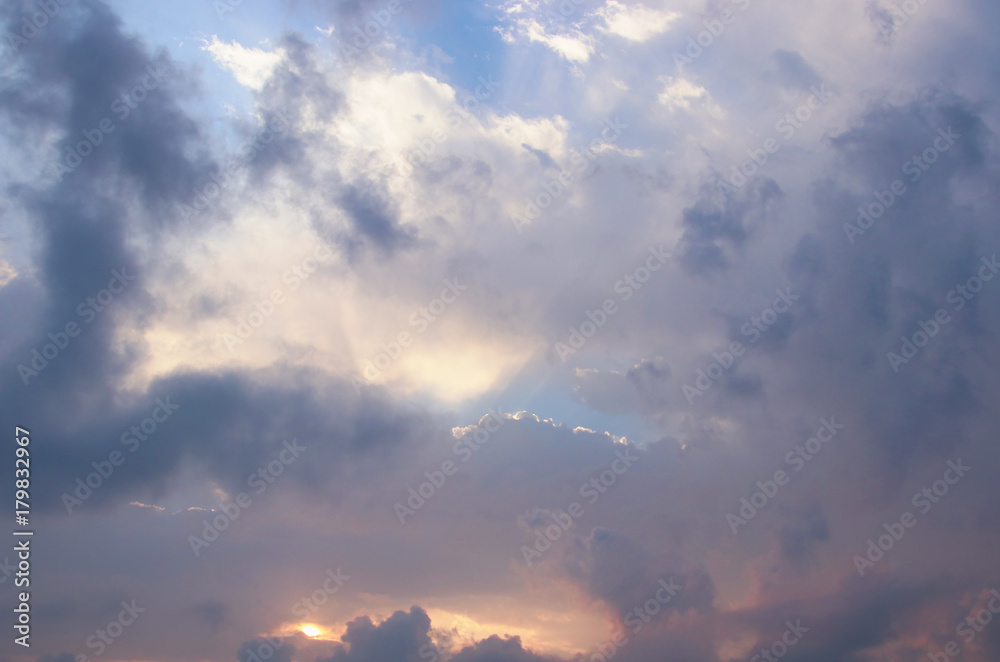 Fototapeta premium image of sunrise sky with clouds