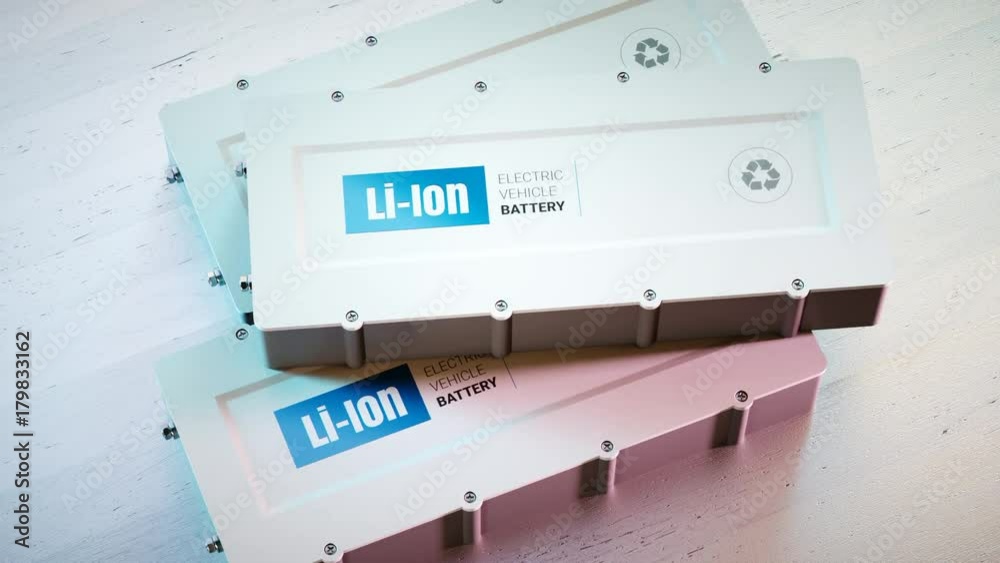 EV (electric vehicle) Li-Ion battery concept. 3d rendering.