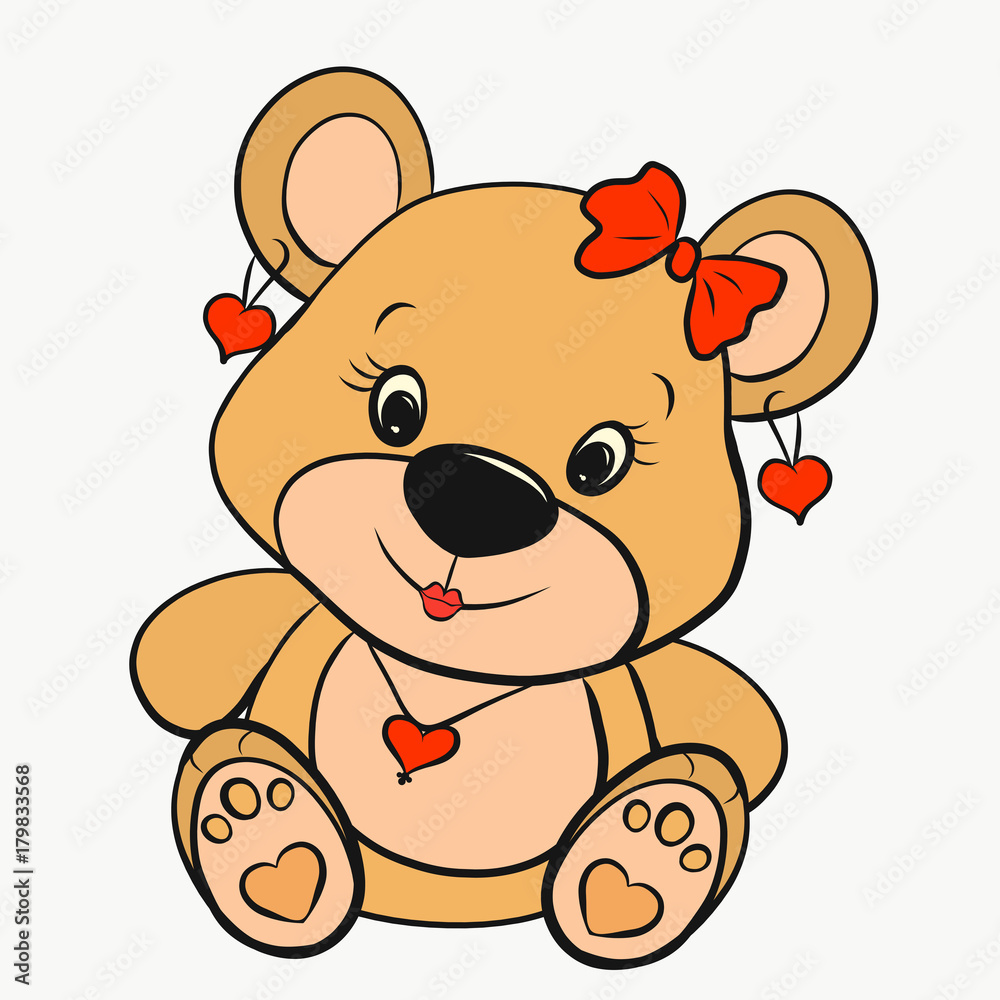 Pretty cute little bear girl