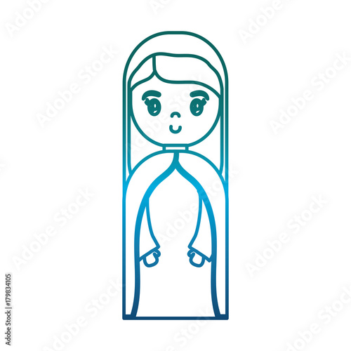 virgin mary icon over white background vector illustration