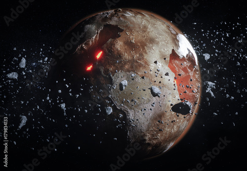 Fototapeta Naklejka Na Ścianę i Meble -  Destroyed earth