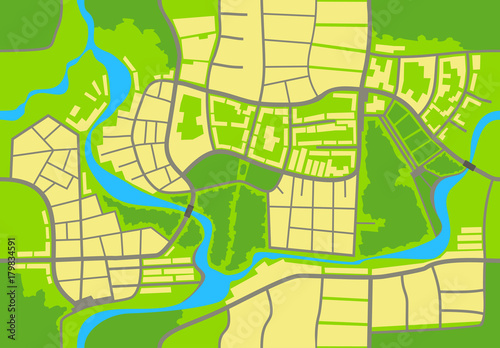 Map of the city. A seamless background