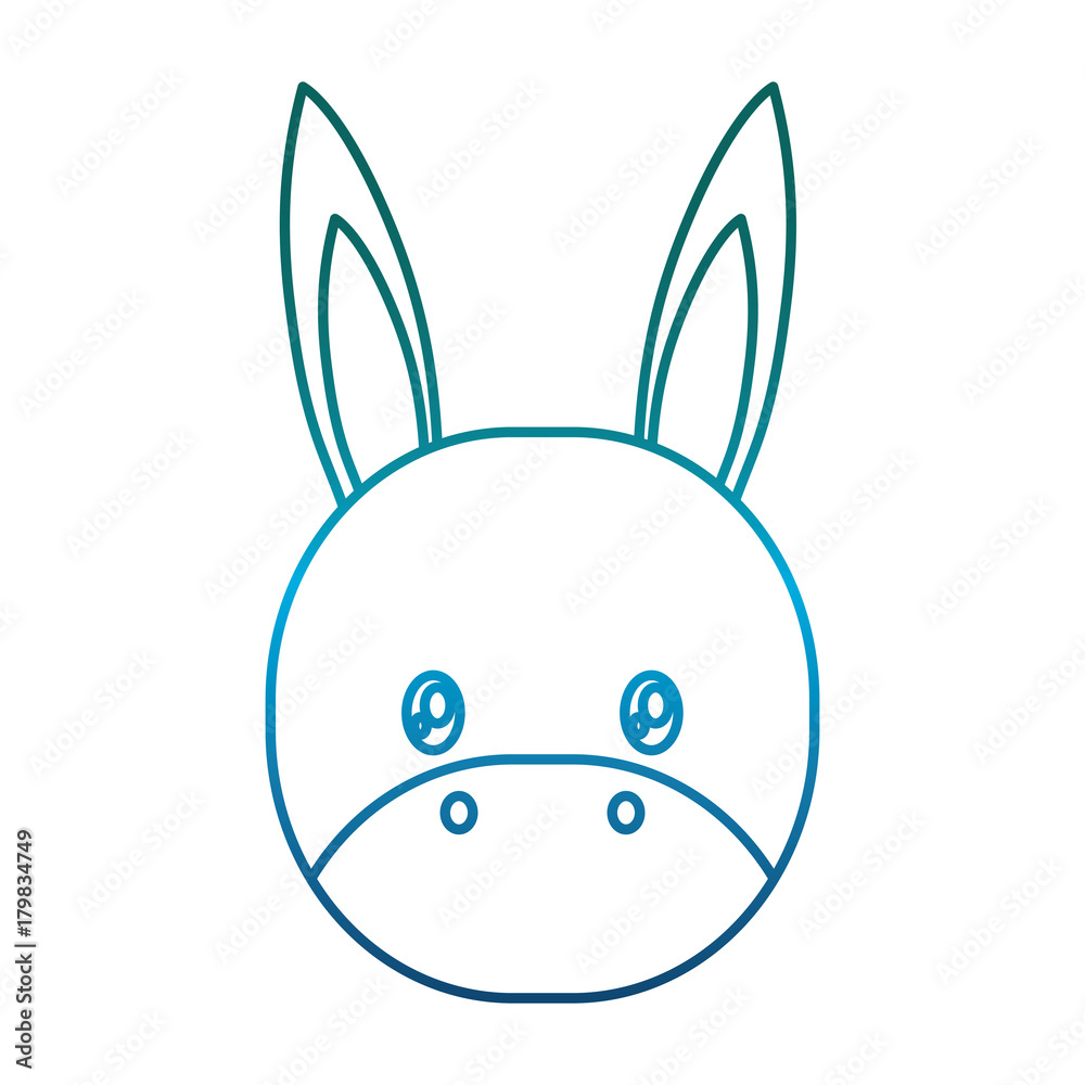 cute donkey icon over white background vector illustration cute donkey icon over white background vector illustration