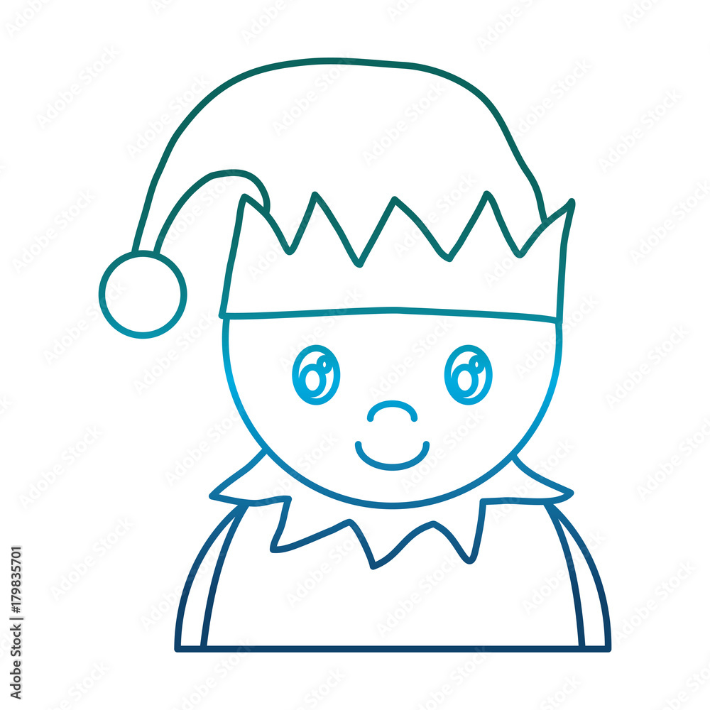 santa helper icon over white background vector illustration