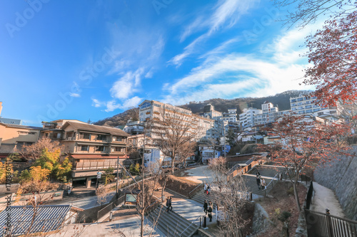 Ikaho Onsen on autumn is a hot spring town located on the eastern slopes of Mount Haruna , famous place of Gunma Prefecture,Japan.