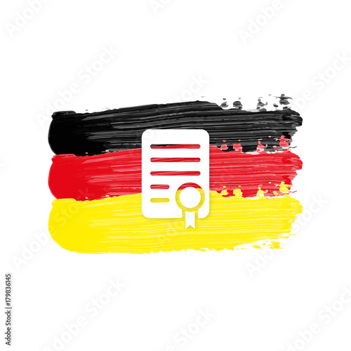 Deutschland Flagge mit Zertifikat