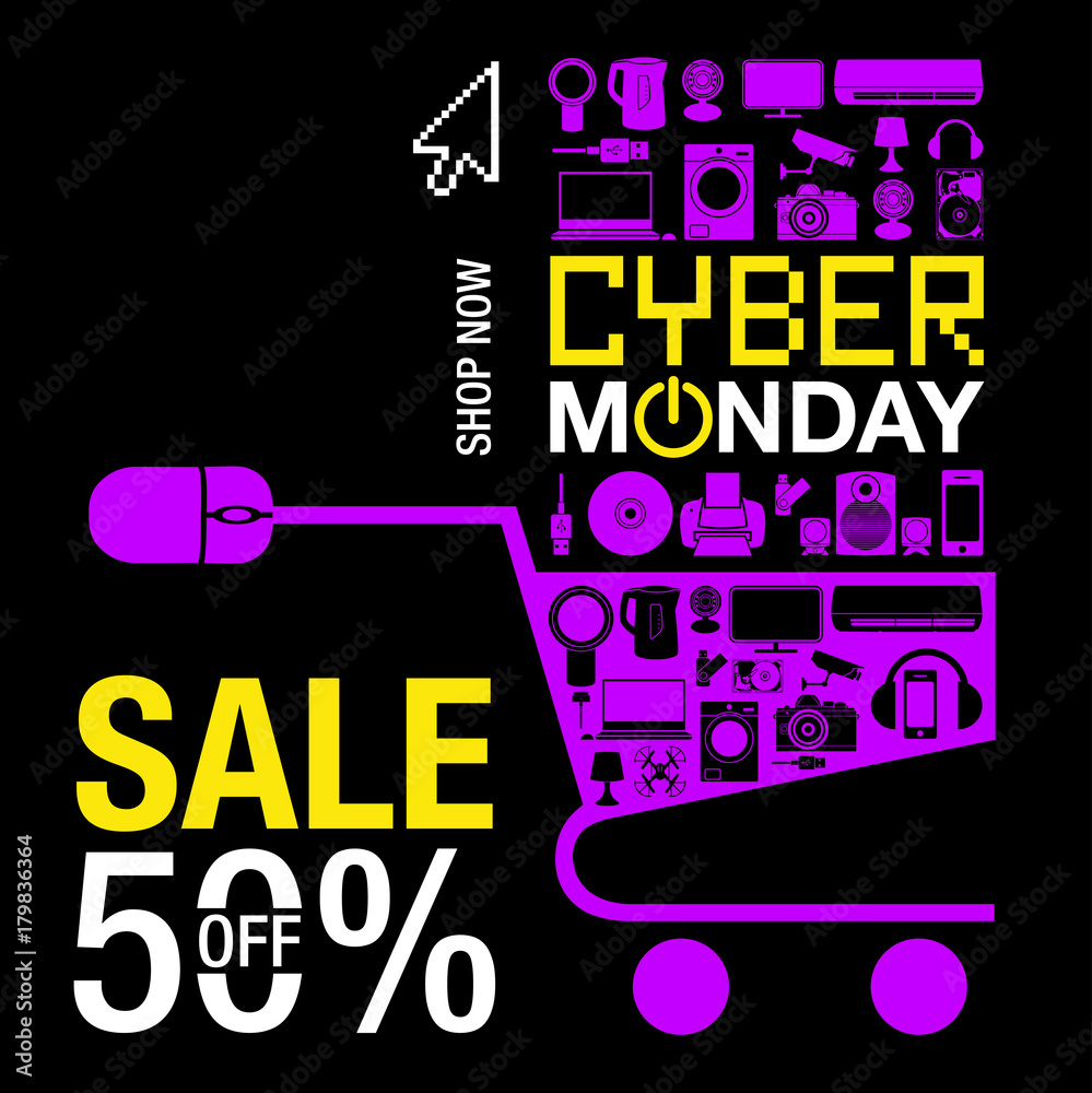 Fototapeta premium Cyber Monday background