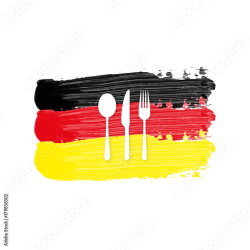 Deutschland Flagge mit Besteck