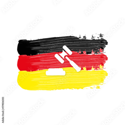 Deutschland Flagge mit Anwalt