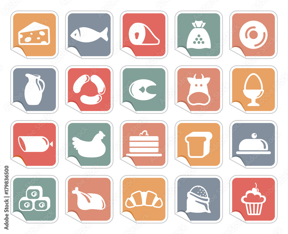 Food icons. Vector illustration