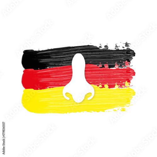 Deutschland Flagge mit Nase