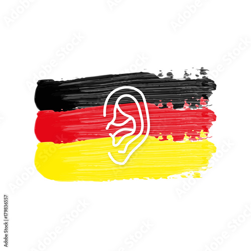 Deutschland Flagge mit Ohr