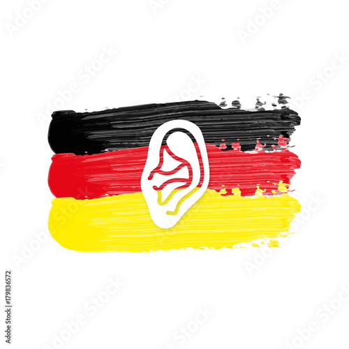 Deutschland Flagge mit Ohrmuschel