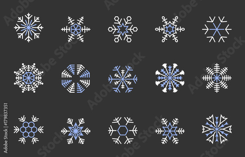 Schnee Iconset - Eis (dunkel)