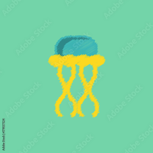 Jellyfish vector in Hatching style