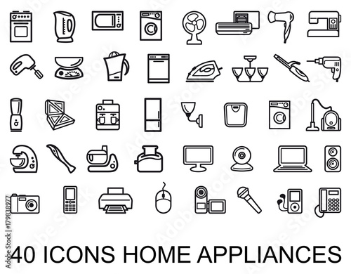 Home appliances. Vector illustration