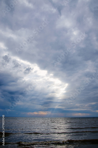 cloudy sky over the sea