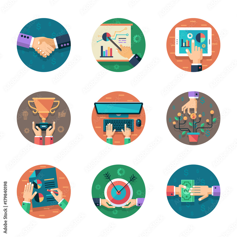 Fototapeta premium Business icon set