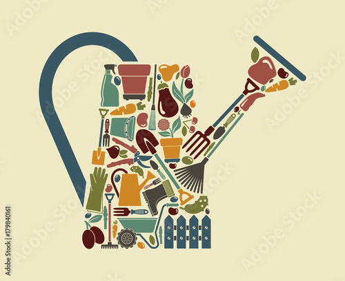 Garden symbol. Vector illustration