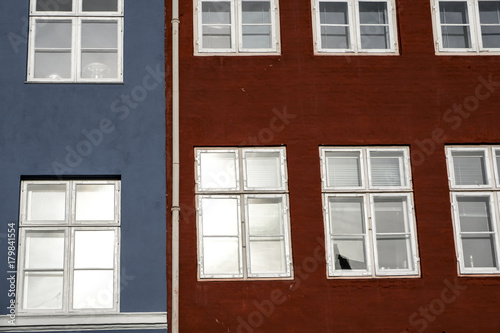 Colorful Houses in Copenhagen  Europe  