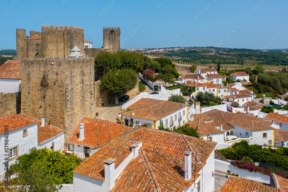 Obidos cityscape. Portugal