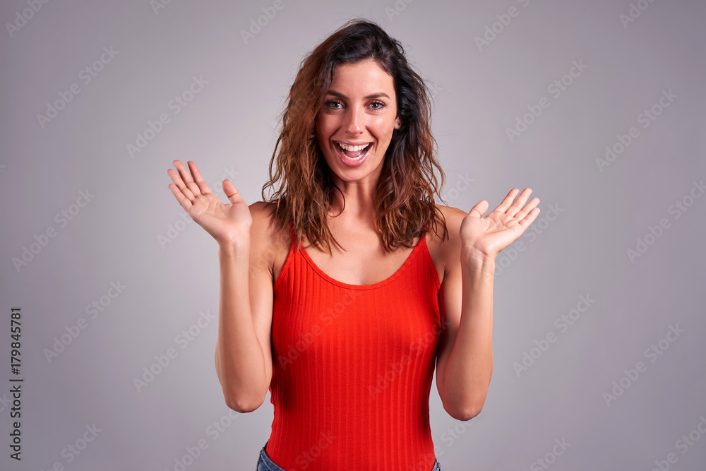 Surprised young woman Surprised young woman