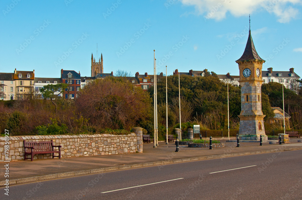 Fototapeta premium The Seafront, Exmouth, Devon, UK