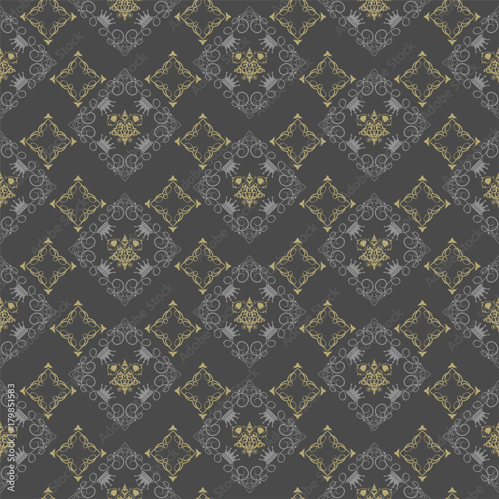Seamless damask wallpaper