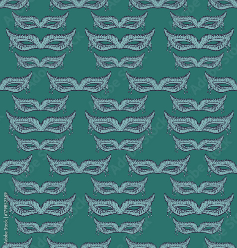 venice carnival mask seamless pattern.