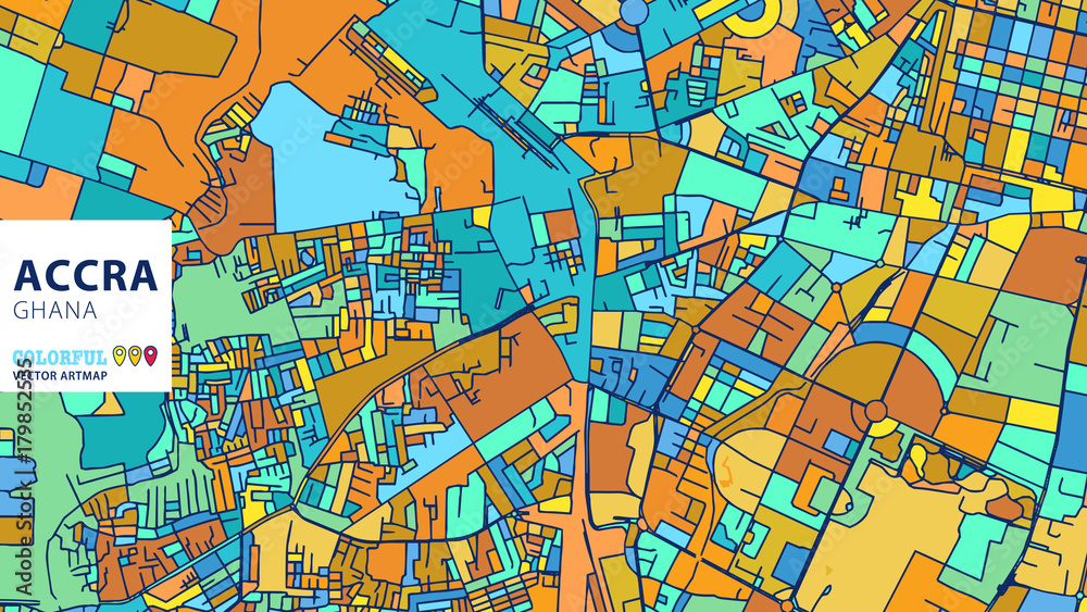 Obraz premium Jaipur, &nbsp;India, Colorful Vector Artmap