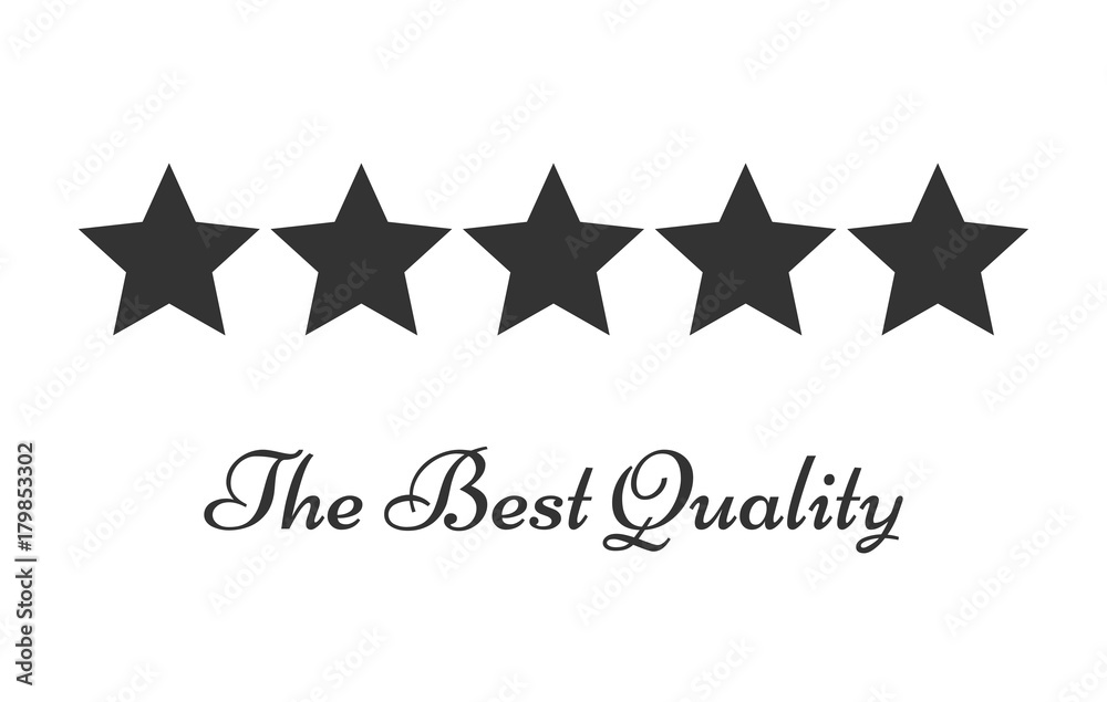 Obraz premium Five stars rating symbol of quality