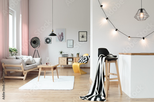 Naklejka Warm and comfy loft interior